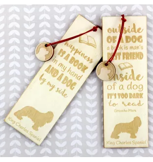 Cavalier King Charles Spaniel - marque-page pour livre avec chien, marque-page personnalisé, accessoire canin pour les lecteurs de la marque Art-Dog