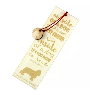 Cavalier King Charles Spaniel - dog bookmark, personalized bookmark, gift for bookworm from Art-Dog brand