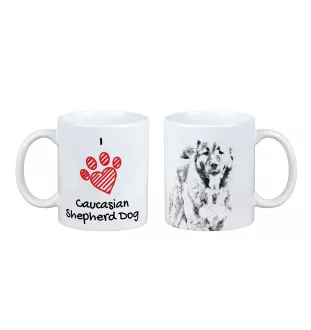 Berger du Caucase - tasse avec chien, une tasse adorable avec une illustration, un cadeau avec votre photo de la marque Art-Dog