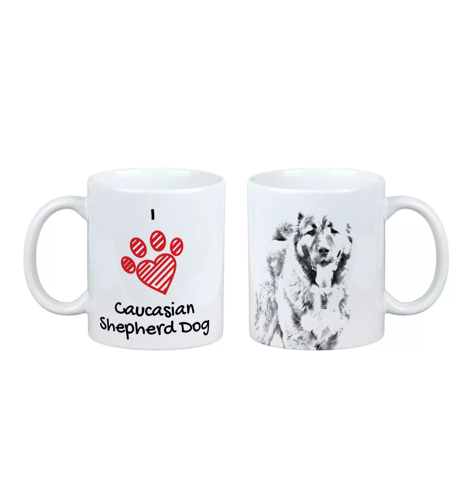 Owczarek kaukaski  kubek z psem I love Art-Dog