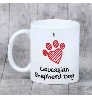Berger du Caucase - tasse avec chien, une tasse adorable avec une illustration, un cadeau avec votre photo de la marque Art-Dog