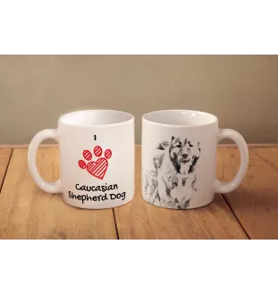 Owczarek kaukaski  kubek z psem I love Art-Dog