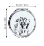 Berger du Caucase - miroir de poche avec chien, miroir personnalisé pour sac à main, miroir compact avec impression de la marque Art-Dog