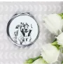Caucasian Shepherd Dog, Caucasian Ovcharka - Pocket mirror with a dog, personalized mirror for a purse, compact mirror with Art-Dog brand print.