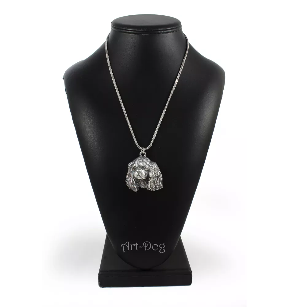 Cavalier King Charles Spaniel I posrebrzany naszyjnik na łańcuszki Art-Dog