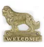 Cavalier King Charles Spaniel - a door sign with a dog, a brass welcome plaque, a unique sign with the inscription Welcome from the Art-Dog brand