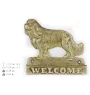 Cavalier King Charles Spaniel - a door sign with a dog, a brass welcome plaque, a unique sign with the inscription Welcome from the Art-Dog brand
