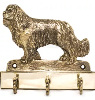 Cavalier King Charles Spaniel - Schlüsselhalter mit Hund, Messinggriff für Hundezubehör, elegante Dekoration für den Flur der Marke Art-Dog