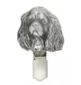 Cavalier King Charles Spaniel - Brosche mit Clip, Startnummernhalter, versilberte Anstecknadel für Hundeausstellungen der Marke Art-Dog