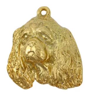 Cavalier King Charles Spaniel I - Schlüsselanhänger und Halskette mit Hund in einer Box, vergoldetes Produkt von hoher Qualität, Marke Art-Dog