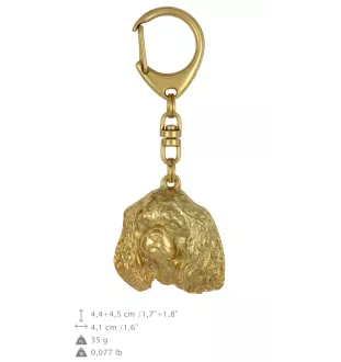 Cavalier King Charles Spaniel I - porte-clés et collier avec chien dans une boîte, produit plaqué or de haute qualité, marque Art-Dog