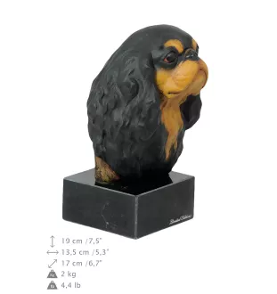 Cavalier King Charles Spaniel - figurine peinte, statue, sculpture, réalisée par l'artiste, marque Art-Dog