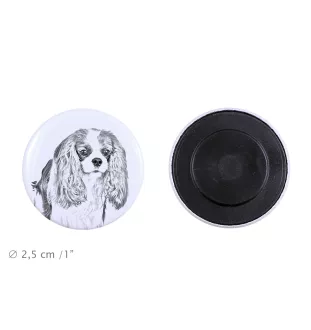 Cavalier King Charles Spaniel - aimant avec un œil de chien, exceptionnellement léger, aimant puissant, produit fabriqué à la main par la marque Art-Dog