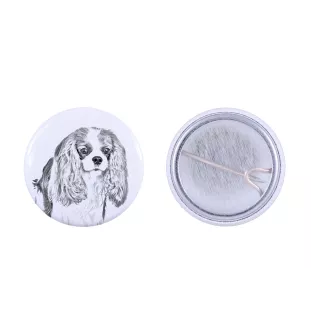 Cavalier King Charles Spaniel - pin with your dog, add your own photo, Art-Dog brand