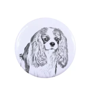 Cavalier King Charles Spaniel - pin with your dog, add your own photo, Art-Dog brand