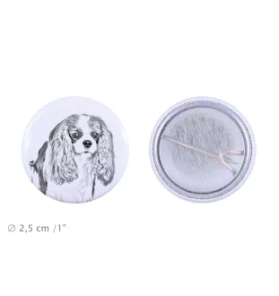 Cavalier King Charles Spaniel - pin with your dog, add your own photo, Art-Dog brand