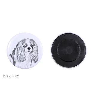 Cavalier King Charles Spaniel - magnet with a dog's pupil, exceptionally light, strong magnet, handmade product by the Art-Dog brand