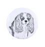Cavalier King Charles Spaniel Magnet mit einem Hundepfotenabdruck, außergewöhnlich leicht, starker Magnet, handgefertigtes Produkt der Marke Art-Dog