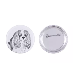 Cavalier King Charles Spaniel - pin with your dog, add your own photo, Art-Dog brand