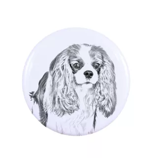 Cavalier King Charles Spaniel przypinka z psem duża Art-Dog
