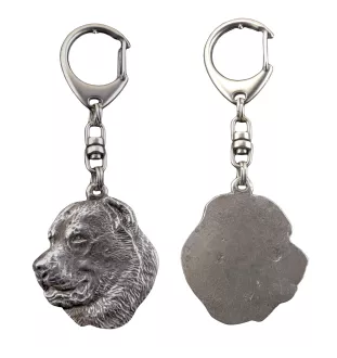 Berger d'Asie Centrale, Sredneasiatskaïa ovtcharka - Porte-clés argenté avec chien, décoration de sac à main, pendentif de sac à dos par la marque Art-Dog