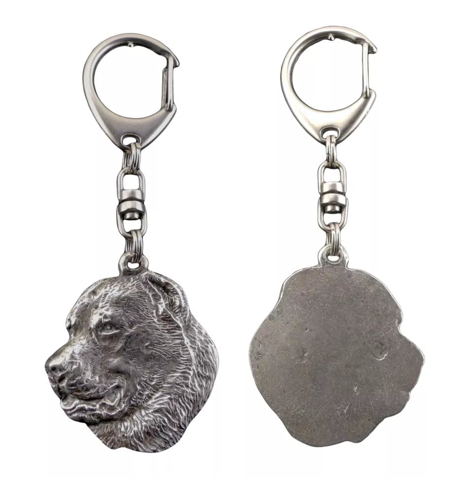 Berger d'Asie Centrale, Sredneasiatskaïa ovtcharka - Porte-clés argenté avec chien, décoration de sac à main, pendentif de sac à dos par la marque Art-Dog