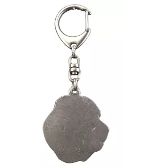 Berger d'Asie Centrale, Sredneasiatskaïa ovtcharka - Porte-clés argenté avec chien, décoration de sac à main, pendentif de sac à dos par la marque Art-Dog