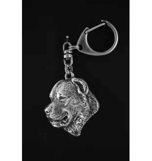 Berger d'Asie Centrale, Sredneasiatskaïa ovtcharka - Porte-clés argenté avec chien, décoration de sac à main, pendentif de sac à dos par la marque Art-Dog