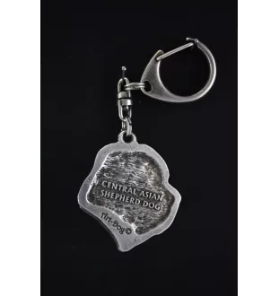 Mittelasiatischer Schäferhund, Zentralasiatischer Owtscharka - Versilberter Schlüsselanhänger mit Hund, Handtaschen-Dekoration, Rucksack-Anhänger der Marke Art-Dog