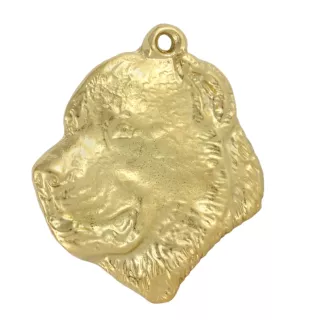 Central Asia Shepherd Dog, Central Asian Shepherd Dog - Gilded key ring with dog, handbag decoration, luxury accessory by Art-Dog brand