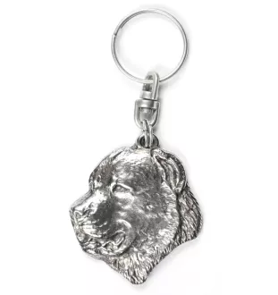 Berger d'Asie Centrale, Sredneasiatskaïa ovtcharka - Pendentif argenté avec un chien dans une boîte décorative, décoration de sac à main, pendentif de sac à dos par la marque Art-Dog