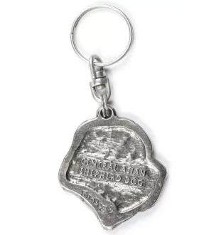 Berger d'Asie Centrale, Sredneasiatskaïa ovtcharka - Pendentif argenté avec un chien dans une boîte décorative, décoration de sac à main, pendentif de sac à dos par la marque Art-Dog