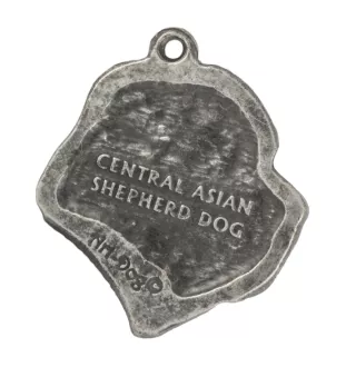 Mittelasiatischer Schäferhund, Zentralasiatischer Owtscharka - Versilberter Schlüsselanhänger mit Hund in einer Geschenkbox, Handtaschenschmuck, Rucksackanhänger der Marke Art-Dog