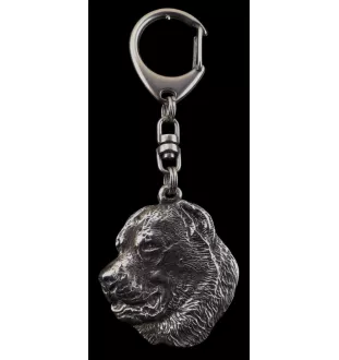 Mittelasiatischer Schäferhund, Zentralasiatischer Owtscharka - Versilberter Schlüsselanhänger mit Hund in einer Geschenkbox, Handtaschenschmuck, Rucksackanhänger der Marke Art-Dog