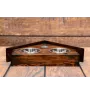 Cavalier King Charles Spaniel - wooden stand with bowls for a dog, decorative dog bowls, a gift for adopting a dog from the Art-Dog brand