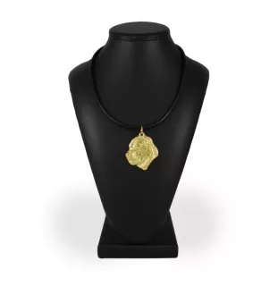 Berger d'Asie Centrale, Sredneasiatskaïa ovtcharka - Collier de chien dans une boîte cadeau, pendentif plaqué or pour les fans de chiens, bijoux remarquables par Art-Dog