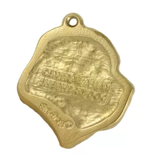 Mittelasiatischer Schäferhund, Zentralasiatischer Owtscharka - Hundehalsband in Geschenkbox, vergoldeter Anhänger für Hundefans, auffälliger Schmuck von Art-Dog