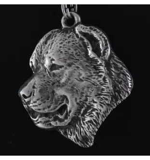 Central Asia Shepherd Dog, Central Asian Shepherd Dog - Dog necklace in gift box, silver-plated locket for dog fan, striking pendant by Art-Dog brand