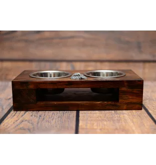 Cavalier King Charles Spaniel I - Holzständer mit Näpfen für Hunde, Edelstahlnäpfe, Geschenk zur Adoption eines Hundes von der Marke Art-Dog
