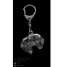 Cesky Terrier, Czech Terrier, Bohemian Terrier - Silver-plated key ring with dog, handbag decoration, backpack pendant by Art-Dog brand