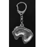 Cesky Terrier, Czech Terrier, Bohemian Terrier - Silver-plated key ring with a dog in a gift box, handbag decoration, backpack pendant by Art-Dog brand