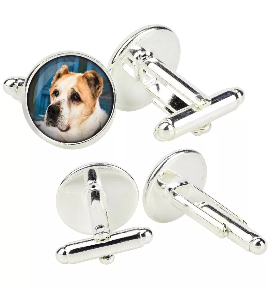 Central Asia Shepherd Dog, Central Asian Shepherd Dog - cufflinks in a box, handmade jewelry, product of the Art-Dog brand