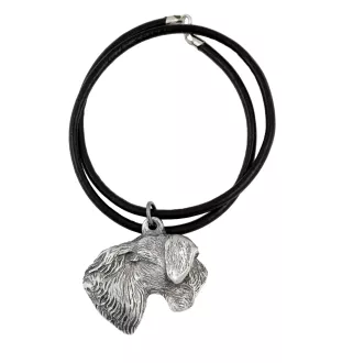 Tschechischer Terrier,   Böhmischer Terrier, Český Teriér - Halskette mit Hund, versilberter Anhänger für Hundefans, einzigartiger Schmuck der Marke Art-Dog