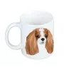 Cavalier King Charles Spaniel - tasse avec une photo et un motif de chien géométrique Art-Dog