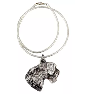 Tschechischer Terrier,   Böhmischer Terrier, Český Teriér - Hundehalsband, einzigartiger Schmuck für den Hundefan, einzigartiger Kreuzotter-Anhänger der Marke Art-Dog