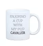 Cavalier King Charles Spaniel - tasse avec une photo et un motif de chien géométrique Art-Dog