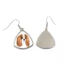 Cavalier King Charles Spaniel - earrings with a picture and the inscription geometric dog Art-Dog
