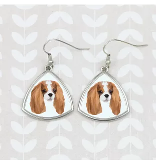 Cavalier King Charles Spaniel kolczyk geometryczny Art-Dog
