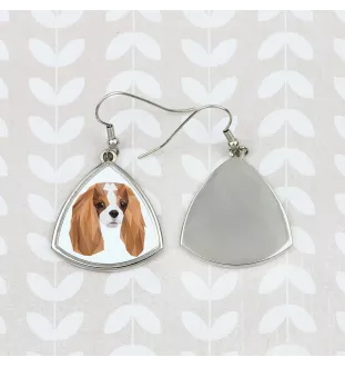Cavalier King Charles Spaniel kolczyk geometryczny Art-Dog