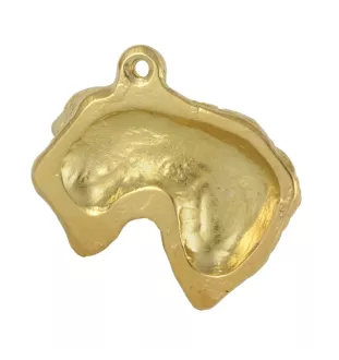 Tschechischer Terrier,   Böhmischer Terrier, Český Teriér - Hundehalsband in Geschenkbox, vergoldeter Anhänger für Hundefans, auffälliger Schmuck von Art-Dog